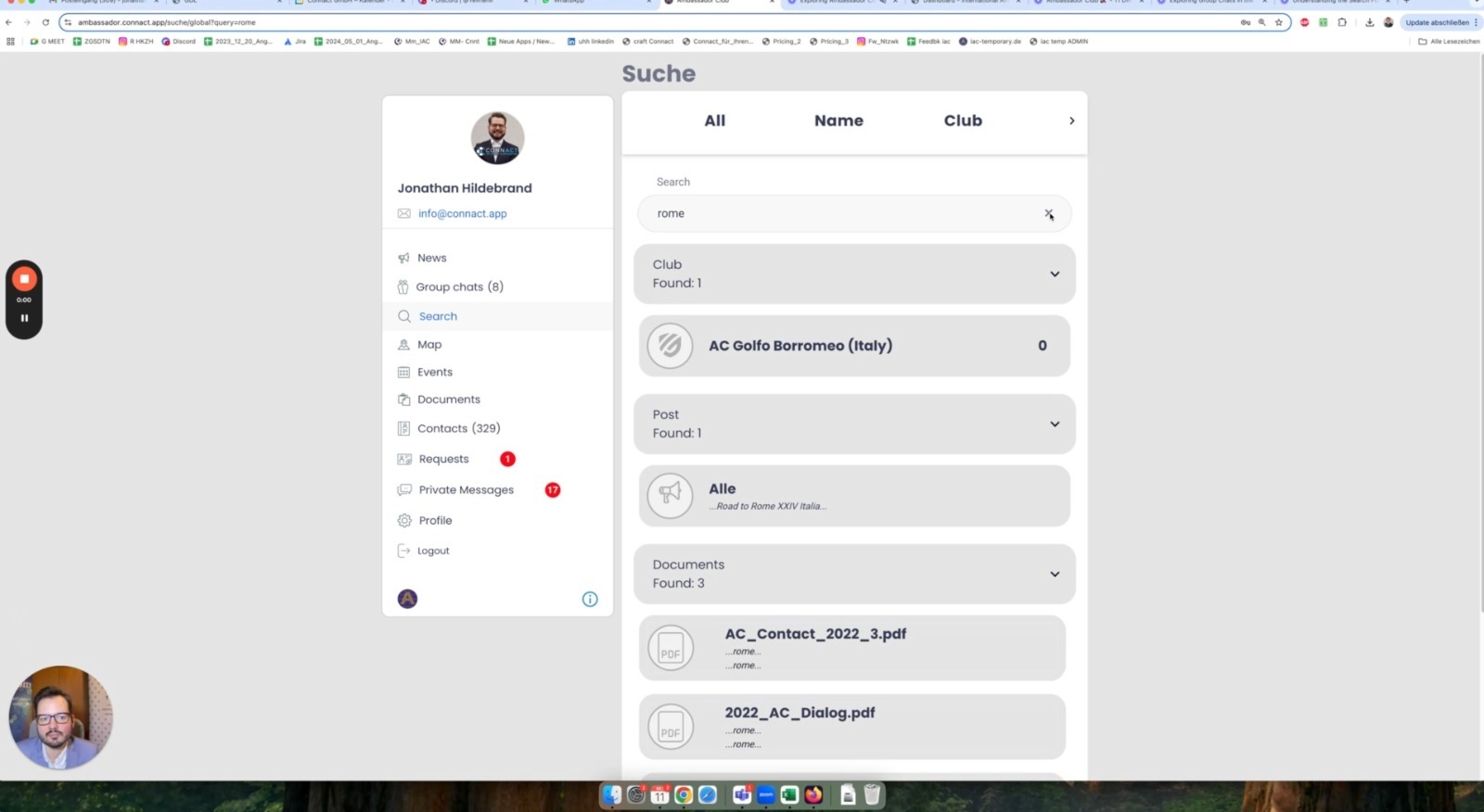 3) Ambassador App: Search and Map
